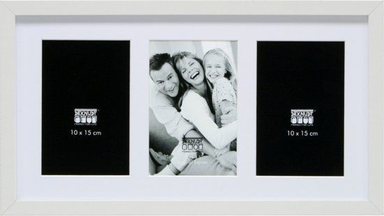 Deknudt Frames fotokader wit 3 foto's verticaal