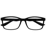 Leesbril The Reading Glasses Leesbril Zwarte Lezers Grote Designer Stijl Heren R83-1 +1,00
