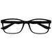 Leesbril The Reading Glasses Leesbril Zwarte Lezers Grote Designer Stijl Heren R83-1 +1,00