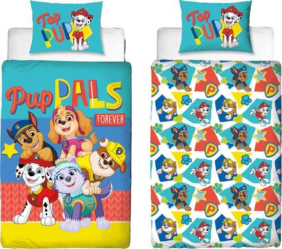 4KidsOnly Paw Patrol Dekbedovertrek - 140 x 200 cm - Polyester - Multi Colour
