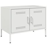 VidaXL TV-meubel 68x39x50,5 cm staal wit