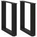 VidaXL Salontafelpoten - 2 stuks - U-vormig - 38x(42-43) cm - Staal - Zwart