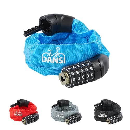 Dansi kettingslot 6x900 mm - Programmeerbare cijfercode - Verschillende kleuren