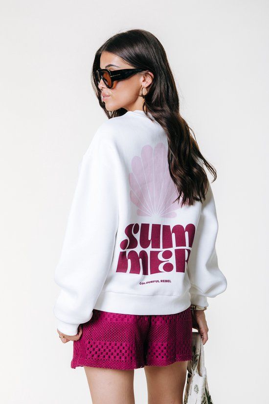 Colourful Rebel Summer Shell Dropped Shoulder Sweat - XL