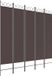 vidaXL Kamerscherm met 5 panelen 200x200 cm stof bruin