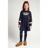 LOOXS little A-line dress with text - dark blue