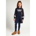 LOOXS little A-line dress with text - dark blue