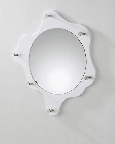 Haku-Möbel Wandgarderobe - 5 x 56 cm - Wit/Chroom/Nikkel
