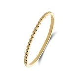 Lucardi Dames 14 karaat geelgouden ring bolletjes