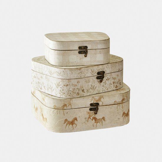 LOBERON Kistje set van 3 Windermay crème