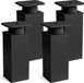 sossai® design pieds de meuble MFV1 | set de 4 | noir mat | 40x40mm | 100mm