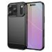 Coque iPhone 17 Pro en TPU Brossé - Fibre de Carbone - Noire