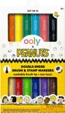 Ooly Ooly x Peanuts Snoopy dubbelzijdige stiften en stempels - 12 Stuks