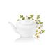 Wilmax WL-880110/1C Porseleinen theepot, wit, 900 ml capaciteit