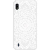 Samsung Galaxy A10 Mandala blanc Verstevigd hoesje met sublimatie bedrukking