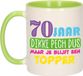 Bellatio Decorations Verjaardag cadeau mok 70 jaar - groen - dikke pech dus - 300 ml - keramiek