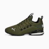 PUMA Axelion Refresh hardloopschoenen voor heren 42, Green Moss Black Feather Gray