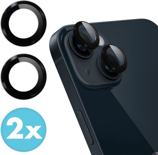 iMoshion Screenprotector 2-Pack voor iPhone 15 / 15 Plus - Camera lens protector - Glas