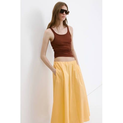 Mango Geel Midi Rok