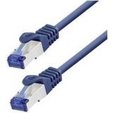 LogiLink CP4096S RJ45 Netzwerkkabel, Patchkabel CAT 6a S/FTP 10,00 m blau Leiter CCA, flammhemmend, halogenfrei 1 Stück