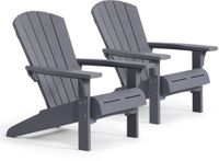 Keter Troy Adirondack Tuinstoel - 2 stuks - 81x93x96,5cm - Grijs