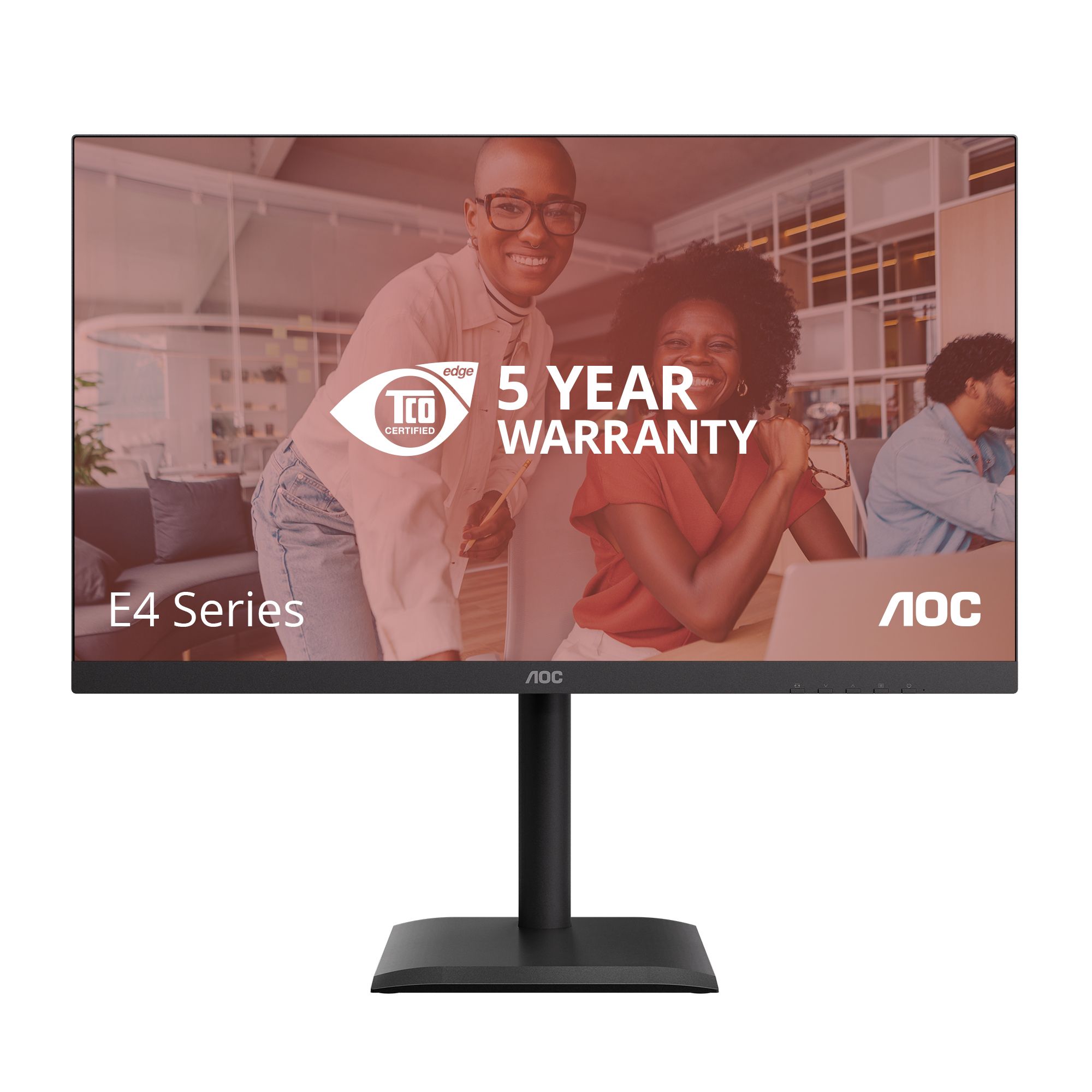 AOC U27E4CV 27 inch 4K UHD IPS Monitor Zwart