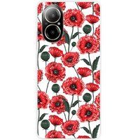 Realme Bedrukt siliconen hoesje compatibel met Realme C67 4G Fleurs de pavot