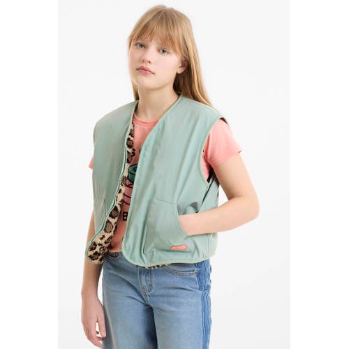 Me & My Monkey reversible gilet mintgroen