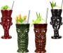 Merkloos / Sans marque Tiki Mugs Keramiek Cocktailbeker Q2 550 ml (4 stuks)