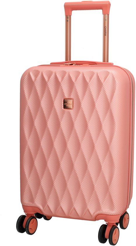 Charm London Honey Koffer - S - Handbagage - 40 Liter - TSA Slot - 55 x 35 x 22.5 cm - Cabin Size - Travel - Reizen - Oudroze