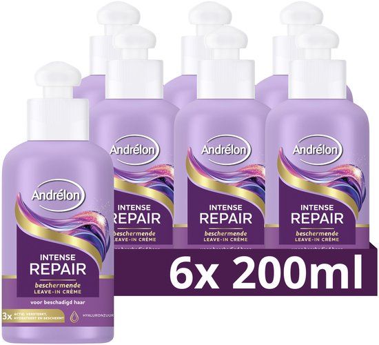 Andrélon Leave-in Haarcrème Intense Repair 6 x 200 ml
