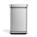 Simplehuman - Prullenbak Liner Pocket met Kunststof Deksel 45 liter - Zilver - Roestvast Staal