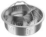 Inox panier vapeur à trois compartiments pour la cuisson