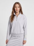 hummel hmlI-D ZIP POLO SWEATSHIRT Vrouwen LIGHT GREY MELANGE XS
