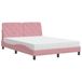 vidaXL Bed met matras, fluweel, roze, 120x200 cm
