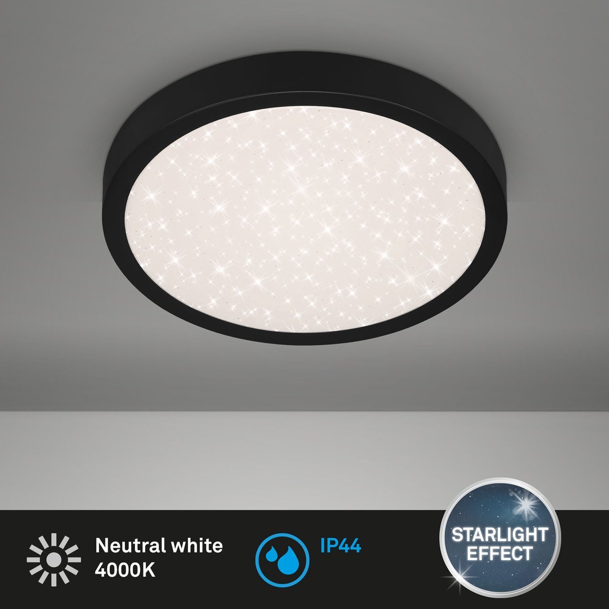 Briloner Leuchten RUNA - LED buitenlamp - met ster cover - zwart - 1xLED/18.5W