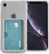 iMoshion iPhone XR Case with Card Holder - Transparent TPU Back Cover - Holds 2 Cards