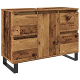 VidaXL Badezimmerschrank 80x33x60 cm Altes Holz