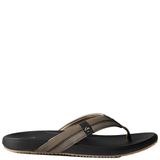 Reef leren teenslippers taupe