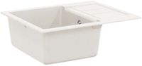vidaXL Wasbak Wit 620 x 500 mm 80% Kwarts en 20% Hars