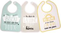 BABYCALIN Set van 3 slabbetjes
