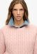 Superdry Slouchy Kabeltrui Dames Lichtroze