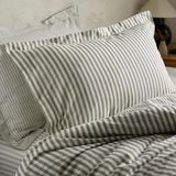 Yard Hebden Mélange Stripe Kussensloop Paar - Mol