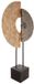 Gilde handwerk Decoratie beeld object Polyresin sculptuur "Carve" op voet H 71 cm Beige