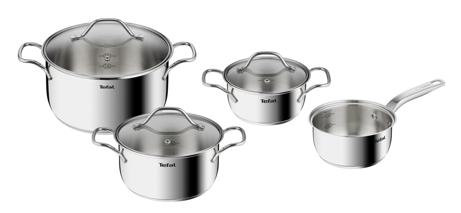 Tefal Intuition 4-delige pannenset - RVS - Inductie
