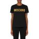 Moschino T-shirt en jersey biologique Logo orné Noir