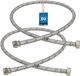 KOTARBAU® 2 Pièces - Tuyau de raccordement flexible 1/2“x3/8“ - Tuyau de raccordement pour robinetterie 100 cm - Tuyau de robinet flexible - Écrou tournant x Raccord à compression - Tuyau de raccordement sanitaire - Tuyau de raccordement tressé en acier inoxydable