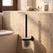 Paulgurkes Brosse De Wc Ensemble De Wc Série Nox Noir Mat