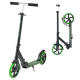 VEVOR Scooter (2 Wielen) voor Kinderen Vanaf 8 Jaar, Stadsscooter, Kinderscooter, Straatscooter met In Hoogte Verstelbaar Stuur en Antislip Deck, Opvouwbare Step tot 100 Kg, Zwart + Groen