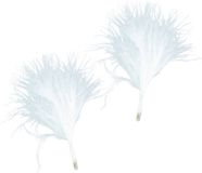 Merkloos Santex Hobby knutsel veren - 60x - wit - 7 cm